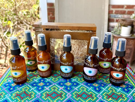 Energy Clearing Sampler / Gift Set, Agua de Florida, Palo Santo, Rose Water, White Sage & Cedar, Kananga, Andean Mint, Create Your Own Set