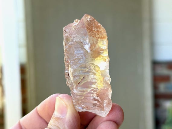 Ancient Sage Tangerine Quartz, Hydrothermally Etched, 86g, Spiritual Transformation & Evolution, Para, Brazil T730