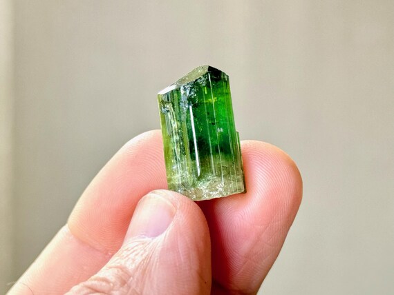 Green Tourmaline from Aricanga Mine, Natural Termination, 5.8g (29ct), High-Grade Tourmaline, São Jose da Safira, Minas Gerais, Brazil R787