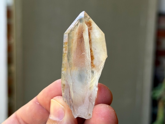 Orange Amphibole Quartz, 40g, New Find, Third Eye & Crown Chakra, Guardian Angels, Diamantina, Minas Gerais, Brazil B156