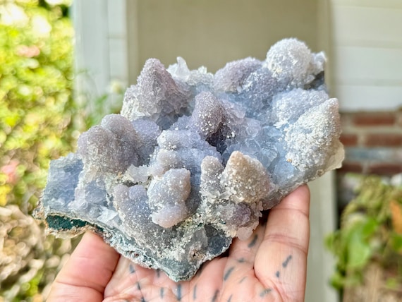 Botryoidal Amethyst with Crystalline Tentacle Formations, Self-Standing, 638g, Aesthetic Crystal for Display, Rio Grande do Sul, Brazil W274
