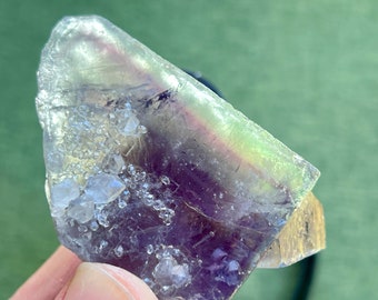 Nigerian Color Change Fluorite, Bicolor Purple Fluorite with Green Edges, UV Reactive Fluorite, New Find, Nigeria M762