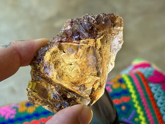 Smoky Quartz with Red Epidote (Piemontite), 171g, Growth Interference Quartz, Minas Gerais, Brazil V089