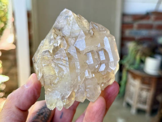 BG3 Citrine, Elestial Scepter Formation, Self-Standing, 422g, New Find, Adaptogenic Energy Balancing Crystal, Piaui, Brazil V448