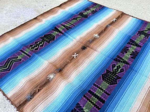 Shamanic Manta Cloth, 24" x 23," Handwoven Andean Mesa Cloth for Shamanic Plant Medicine Ceremony, Handmade in Chawaytiri, Peru