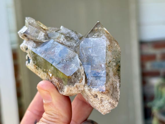 Lodolite Garden Quartz Cluster, 307g, Kaolinite & Green Chlorite Inclusions, Corinto, Minas Gerais, Brazil W493