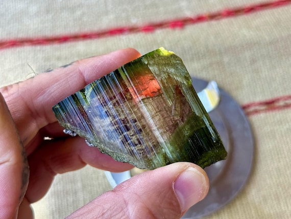 Watermelon Tourmaline from Aricanga Mine, Bicolor Pink & Green Tourmaline, 111g, Minas Gerais, Brazil S258