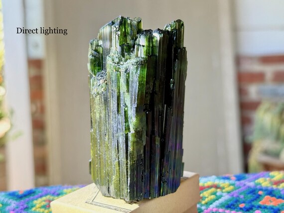 Green Tourmaline, Aricanga Mine, Self-Standing, 351g, São Jose do Safira, Minas Gerais, Brazil V043