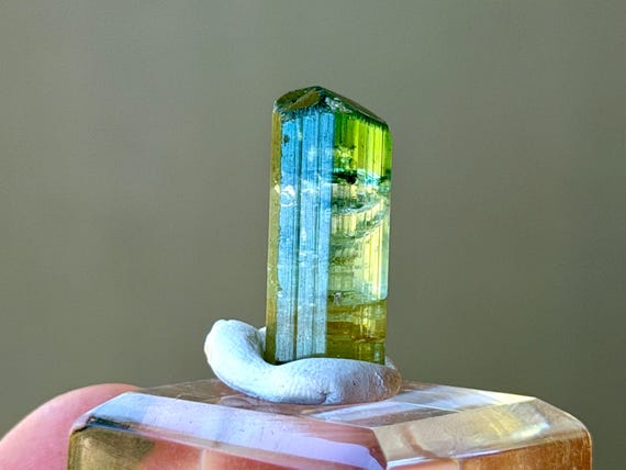Bicolor Tourmaline, Cruzeiro Mine, 3.5g, Blue & Green Tourmaline, São Jose do Safirá, Minas Gerais, Brazil B435