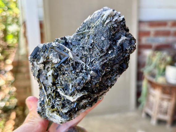 Green Tourmaline & Cleavelandite, 876g, Old Find, Crystal for Change and Transition, São José do Safira, Minas Gerais, Brazil W349