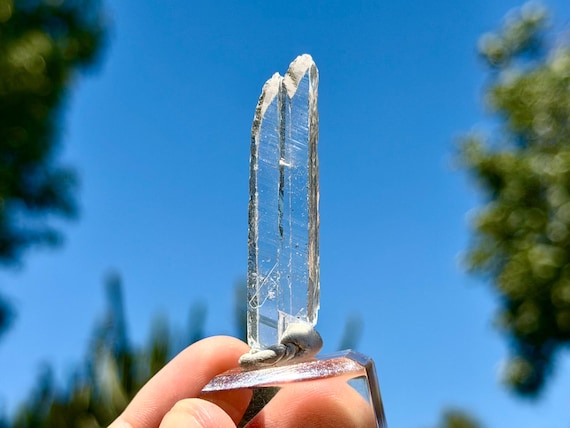 Nifontovite, Tantric Twin, 9.9g, New Find, Water Clear, Crown & Pineal Chakra, Charcas, San Luis Potosi, Mexico B432