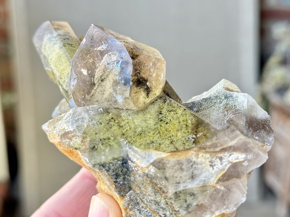 Lodolite Quartz with Yellow Sulfite, 309g, New Find, Highest Quality, Corinto, Minas Gerais, Brazil X993