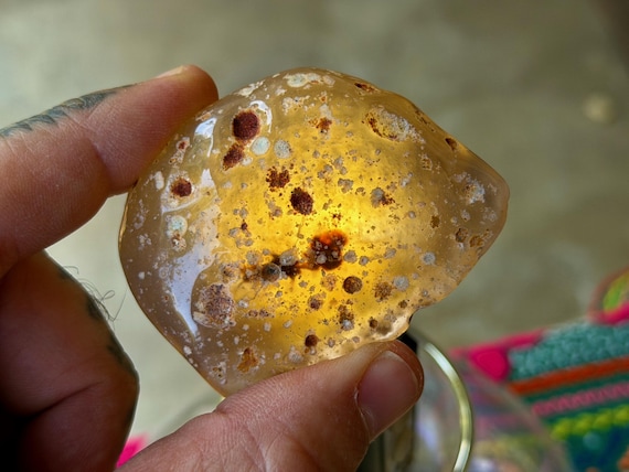 Enhydro Ocean Agate with Ancient Moving Water, 58g, Earth & Water Elements, Stability and Self-Reliance, Brazil A926