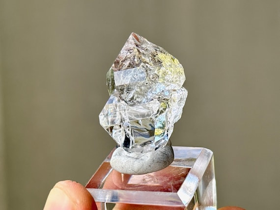 Herkimer Diamond, AAA Water Clear & Tantric Twin, 12g, New Find, Third Eye Chakra, Universal Life Force, New York A432