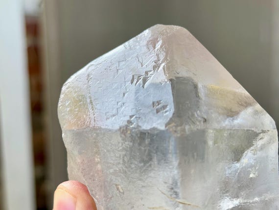 Trigonic Dissolution Quartz from Francisco Sa, 729g, Spiritual Evolution and Transformation, Minas Gerais, Brazil W708