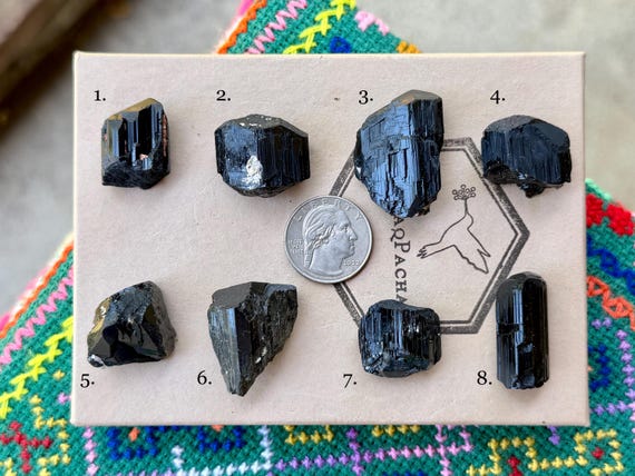 Black Tourmaline, Choose ONE of Eight, Root Chakra, Grounding & Protection, Aracuai, Minas Gerais, Brazil B064