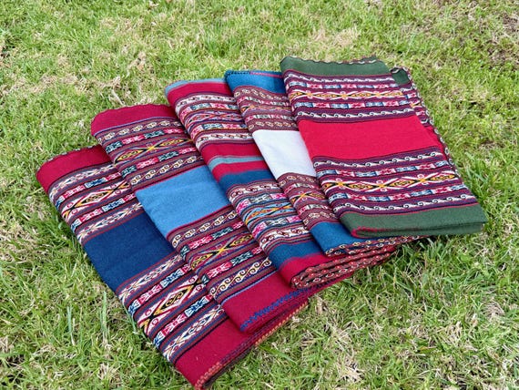 Shamanic Manta Cloth, 31" x 31", Traditional Andean Mesa Cloth for Plant Medicine Ceremony, Choose ONE of Five, Chinchero, Urubamba, Peru