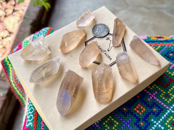 Tangerine Lemurian Quartz Lot, 10 pcs, Empowerment & Manifestation, Serra do Cabral, Minas Gerais, Brazil WS248