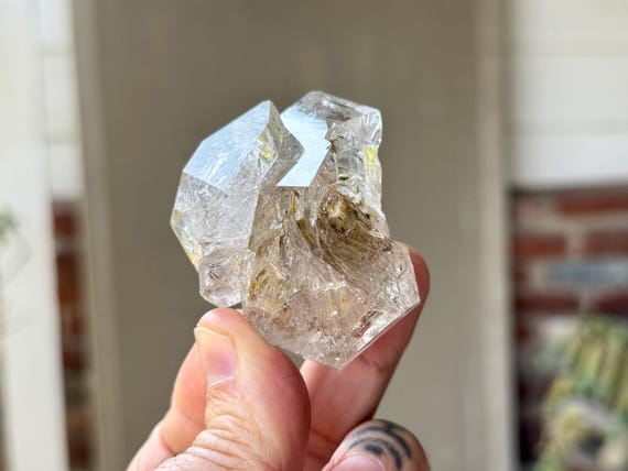 Herkimer Diamond Quartz, Mother & Child Formation, 105g, New Find, Third Eye Chakra, Highest Vibration, Universal Life Force, New York W755