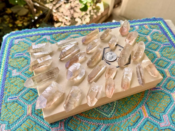Tangerine Starbrary Quartz Lot, 25 Pieces (436g), Natural Tangerine Quartz with Star Markings & Some Record Keepers, Brazil WS111