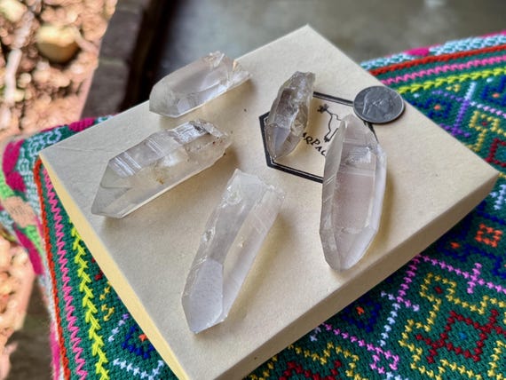 Smoky Lemurian Quartz Lot, 5 Pcs, Old Find, Serra do Cabral, Minas Gerais, Brazil A679