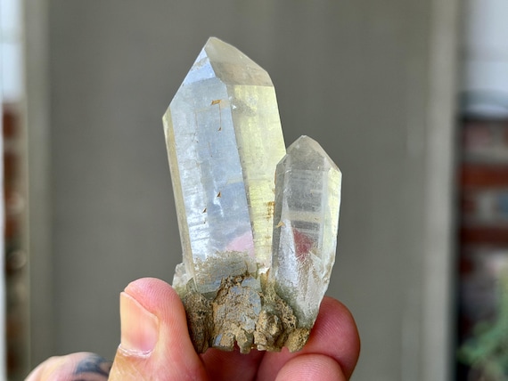 Dream Quartz, Green Chlorite & Epidote, Mother and Child, 64g, Old Find, Dream Work, Past Life Regression, Colombia A806