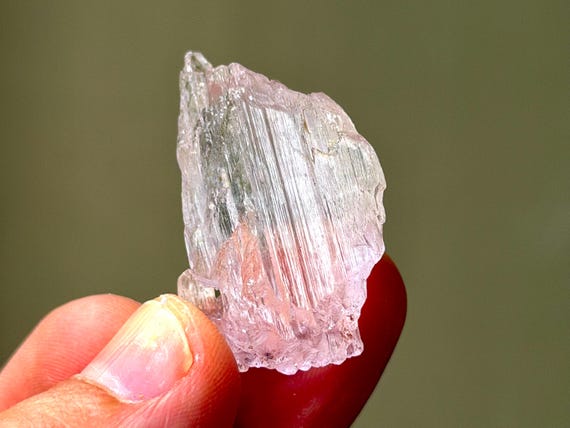Etched Pink-Purple Kunzite, 14g, Heart & Crown Chakra, Kunar Province, Afghanistan A933