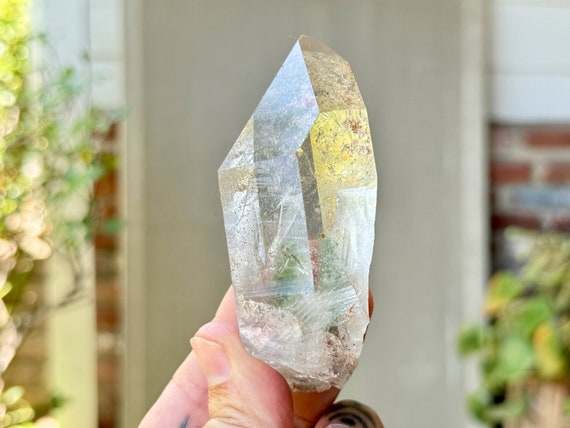 Green Chlorite Phantom Quartz, Water Clear, 175g, New Find, Highest Quality, Corinto, Minas Gerais, Brazil R052