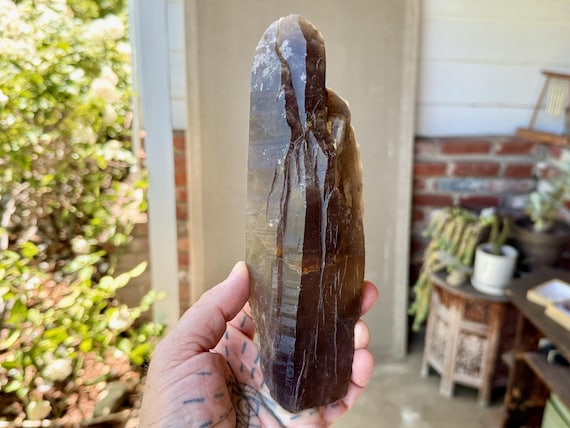 Smoky Cathedral Quartz, Galactic Key Formation, 711g, New Find, Root Chakra, Grounding & Protection, Nigeria W869