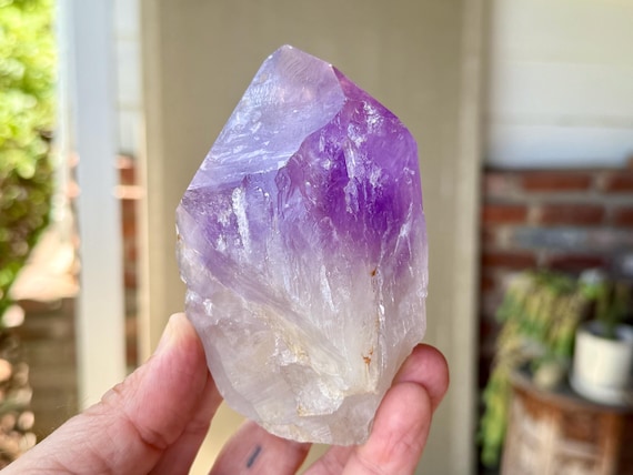 Amethyst with Trigons, Natural Etched Amethyst, 382g, New Find, Third Eye Chakra, Astral Travel & Shamanic Journeying, Bolivia W909