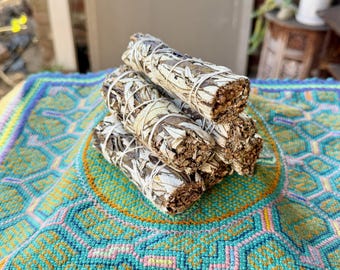 Yerba Santa Smudge Stick, 4" Size, Cleansing and Protection, All Natural Incense, Ethically Harvested