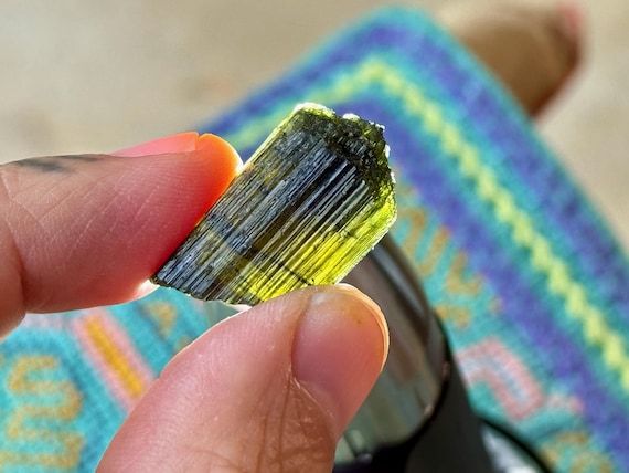 Green Tourmaline, Aricanga Mine, 8g, Rare Find, São Jose da Safira, Minas Gerais, Brazil S834