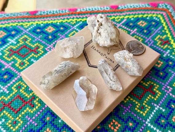 Kaolinite Quartz Lot, 6 pcs, Purification & Detoxification, Corinto, Minas Gerais, Brazil B385
