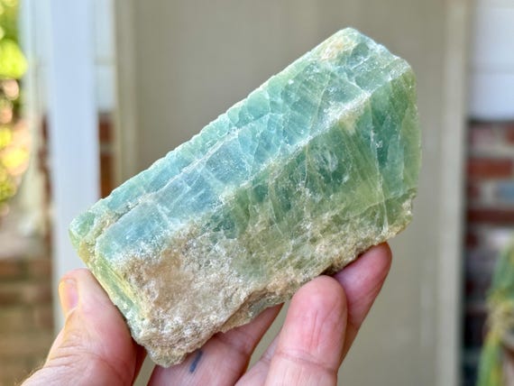 Aquamarine Crystal, All-Natural, 305g, Throat Chakra, Emotional Cleansing & Expression, Bahia, Brazil W970