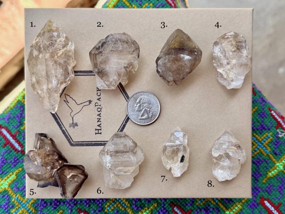 BG3 Elestial Quartz, Choose ONE of Eight, Adaptogenic Energy Balancing Crystals, Piaui, Brazil B483