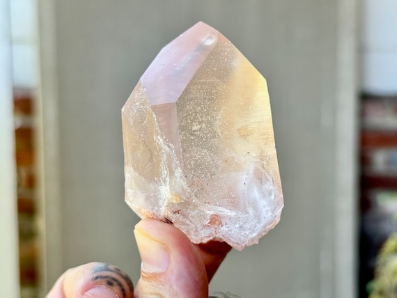 Coral Pink Lemurian Quartz, 133g, New Find, Serra do Cabral, Minas Gerais, Brazil R385