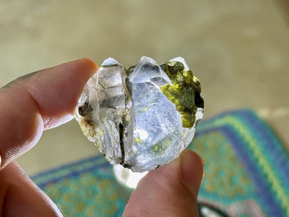 Green Tourmaline Quartz, Aricanga Mine, 32g, New Find, São Jose da Safira, Minas Gerais, Brazil T045