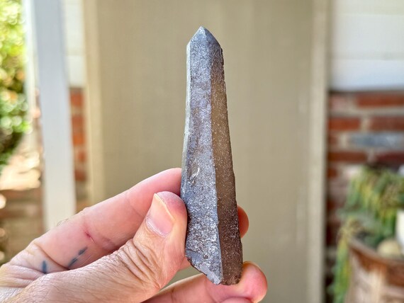 Smoky Quartz with Hedenbergite, 55g, New Find, Root & Heart Chakra, Inner Mongolia T637