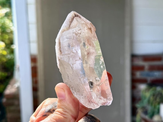 Dreamsicle Lemurian Snow Quartz, 213g, New Find, Dream Coat Lemurian, Minas Gerais, Brazil V181