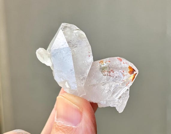 Red Magnesite Quartz, Twin Flame Formation, 32g, New Find, Corinto, Minas Gerais, Brazil R966