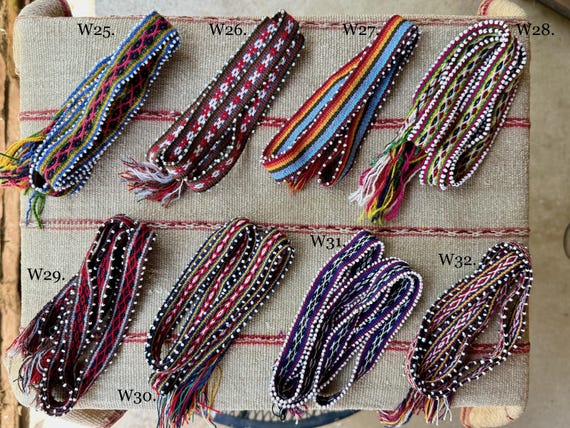 Watana Ties, Andean Beaded Bracelet, Large Size, Traditional Despacho Tie for Mesa & Manta, Handmade in Chawaytiri, Peru