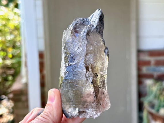 Black Phantom Lemurian Dissolution Quartz, Hydrothermally Etched, 232g, Spiritual Transformation, Bahia, Brazil V283
