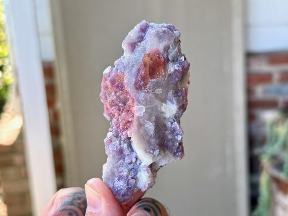 Unicorn Stone, Purple Lepidolite & Pink Tourmaline, 121g, Heart Healing, Calming Energies Coronel Murta, Minas Gerais, Brazil A337