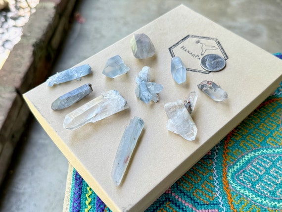 Blue Tara Quartz Lot, 10 Pieces with Pale Blue Gray Olenite Inclusions, New Find (2023), Itacambira, Minas Gerais, Brazil R425