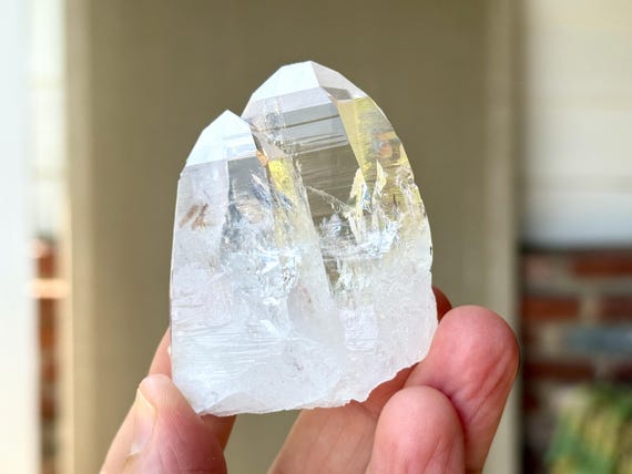 Tantric Twin Lemurian, Water Clear, 87g, New Find, AAA High Grade Lemurian, Peñas Blancas, Boyaca, Colombia T231