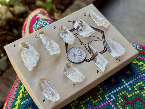 Peñas Blancas Lemurian Quartz, Water Clear, Choose ONE of Nine, Old Find, Boyaca, Colombia A683