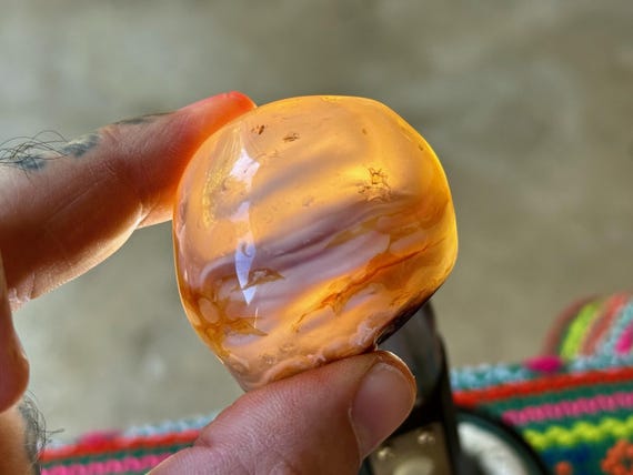 Enhydro Ocean Agate with Ancient Moving Water, 66g, Rare Find, Earth and Water Elements, Stability and Self-Reliance, Brazil T734