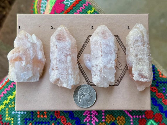 Pink Dreamsicle Lemurian Quartz, Choose ONE of Four, Dream Coat Lemurian, Minas Gerais, Brazil T692