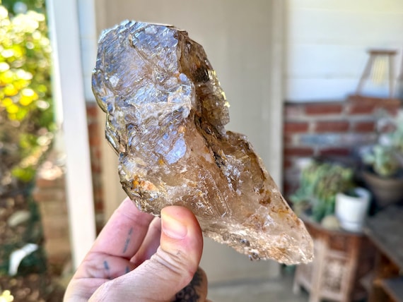 BG3 Elestial Citrine, Naturally Etched, 780g, Energy Balancing Adaptogenic Crystal, Piaui, Brazil V149