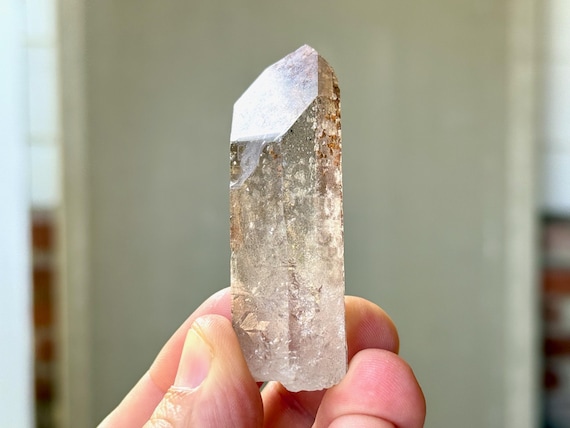 Red Hematite Quartz, Water Clear, 54g, New Find, Grounding & Protection, Root Chakra, Diamantina, Minas Gerais, Brazil T797